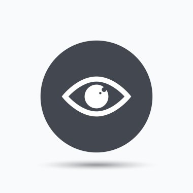 Göz simgesini. Gözün görme işareti.