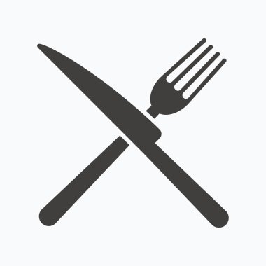 Çatal ve bıçak simgeler. Çatal bıçak takımı işareti.
