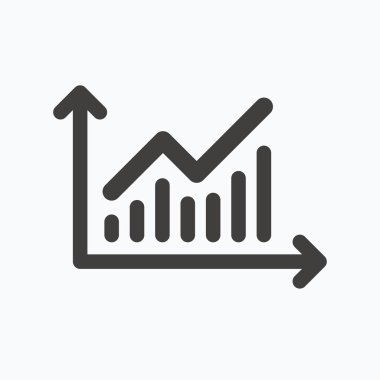 Grafik simgesi. İş analizi işareti grafik.