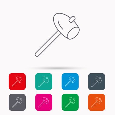 Çekiç simgesi. Onarım veya düzeltme işareti.