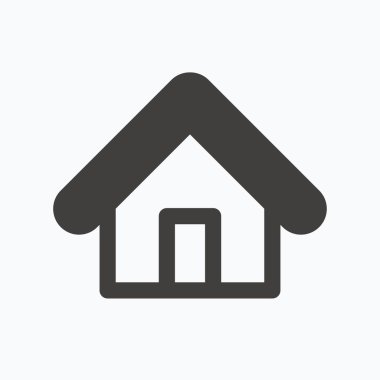 Ev simgesini. Ev bina oturum.