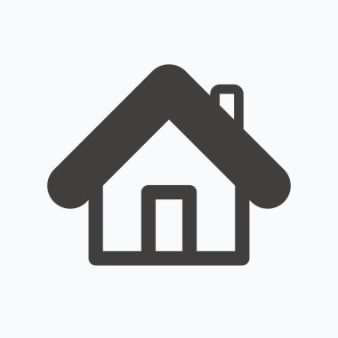 Ev simgesini. Ev bina oturum.