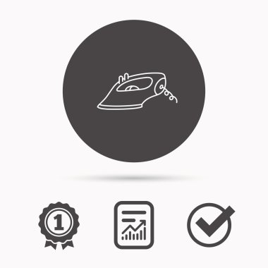 Demir simgesi. Ev işi işareti Ütü.