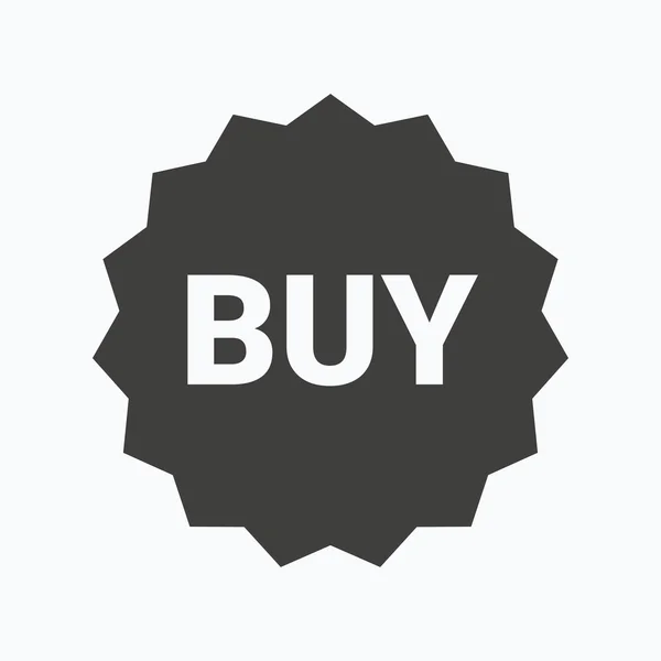 Comprar ícone. Sinal de estrela de compras online . — Vetor de Stock