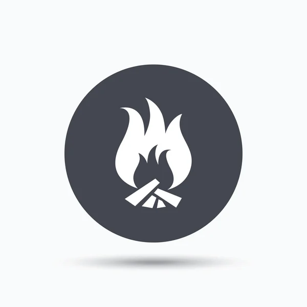 Icono de fuego. Señal de llama de hoguera ardiente . — Archivo Imágenes Vectoriales