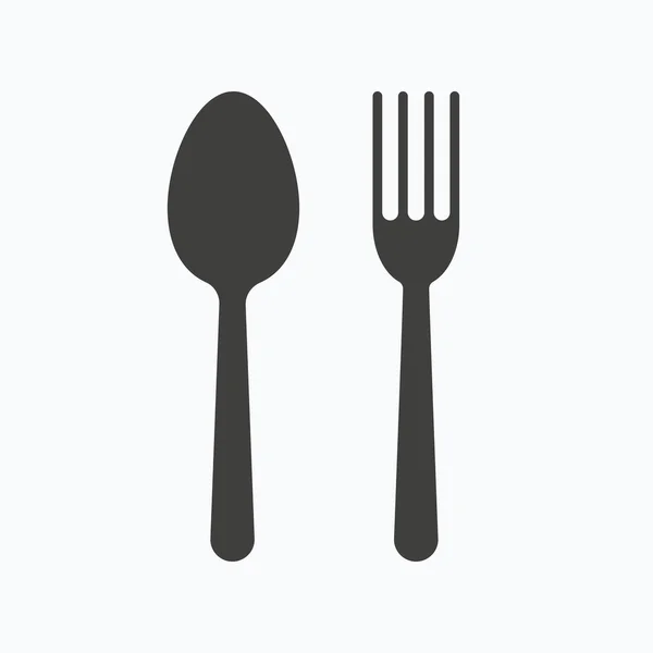 Food icons. Fork and spoon sign. — Stock Vector