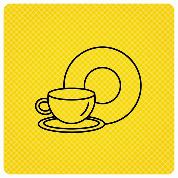 Icono de taza de café. Signo de comida y bebida . — Vector de stock