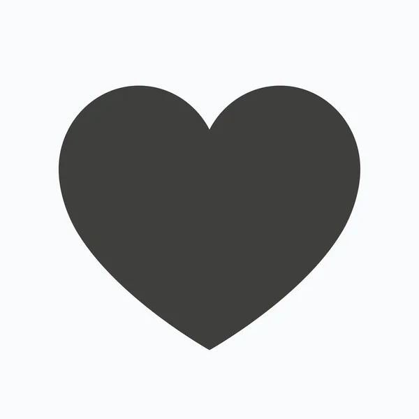 Ikona srdce. Romantická láska znamení. — Stockový vektor