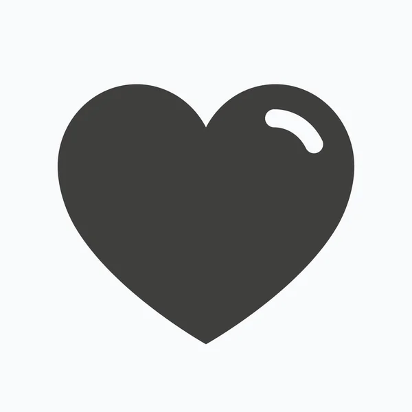 Kalp simgesi. Romantik aşk işareti. — Stok Vektör