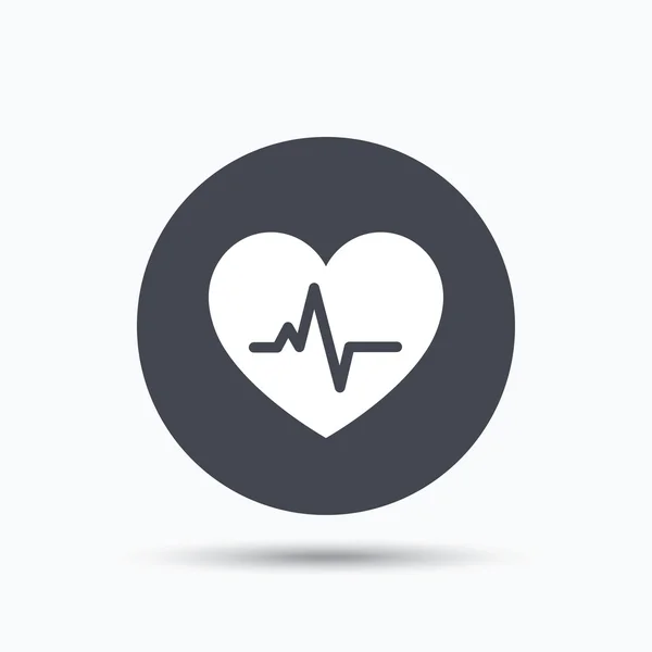 Heartbeat icon. Cardiology symbol. — Stock Vector