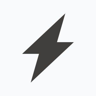 Yıldırım ikonuna. Elektrik enerji güç işareti.