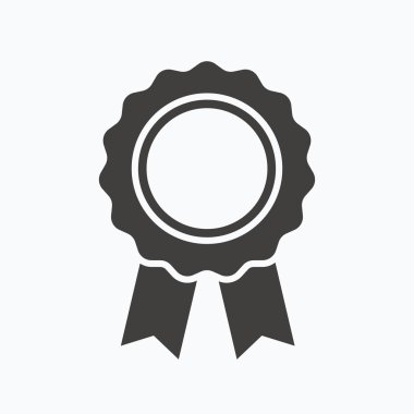 Madalya simgesi. Kazanan ödül amblemi işareti.