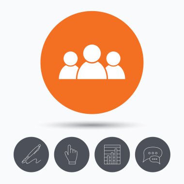 İnsanlar simgesi. Grup insanlar işareti.