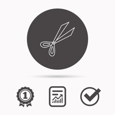 Bahçe makası simgesi. Secateurs işareti aracı.