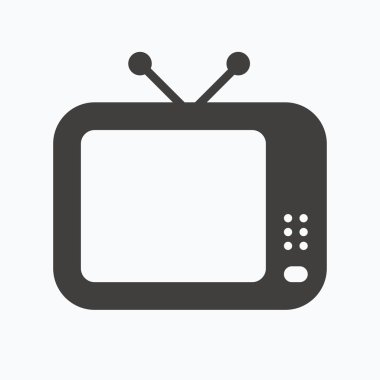 TV simgesi. Retro televizyon işareti.