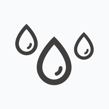 Su damla simgesi. Yağmurlu hava işareti.