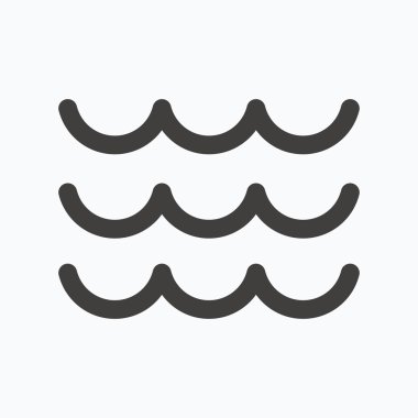 Dalga simgesi. Su akışı işareti.