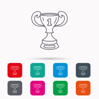 Kazanan Kupası simgesi. Ödülü işareti.