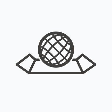 Dünya harita simgesi. Küre işareti.