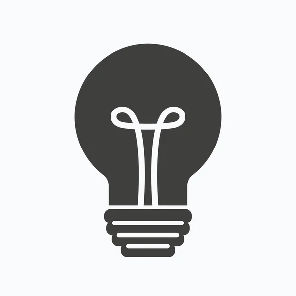 Het pictogram van de gloeilamp. Lamp verlichting teken. — Stockvector