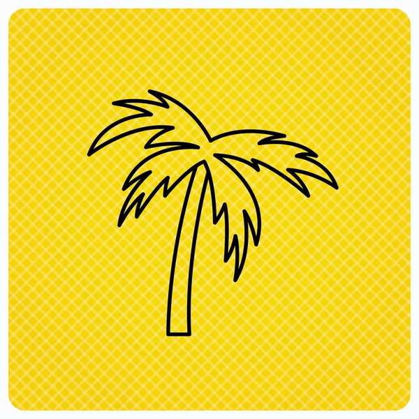 Palm tree icon. Travel or vacation symbol. — Stock Vector