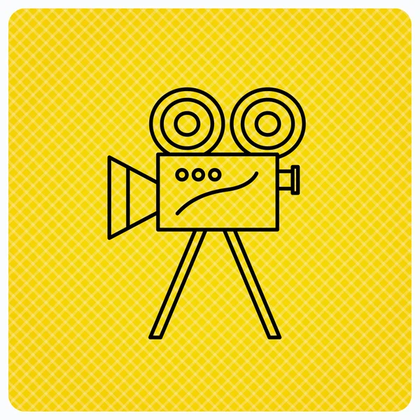 Video camera icon. Retro cinema sign. — Stock Vector