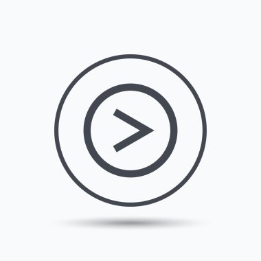 Ok simgesi. Sonraki gezinme işaret.