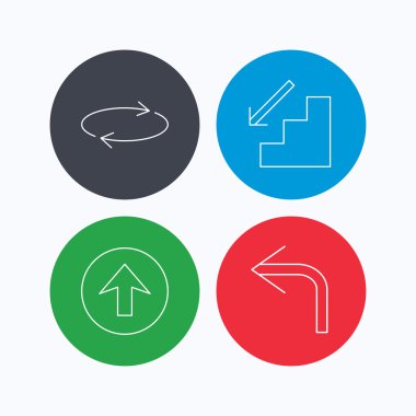 Oklar simgeler. Yükleme, doğrusal işaretler tekrar.