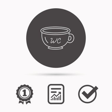 Bebek wc pot simgesi. Çocuk tuvalet işareti.