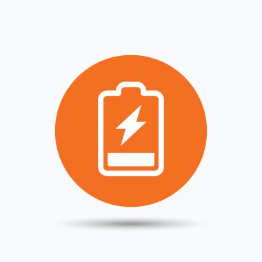 Pil güç simgesi. Akümülatör işareti şarj.