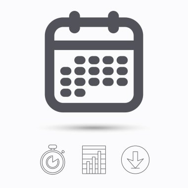 Takvim simgesini. Olaylar uyarı mektubu işareti.