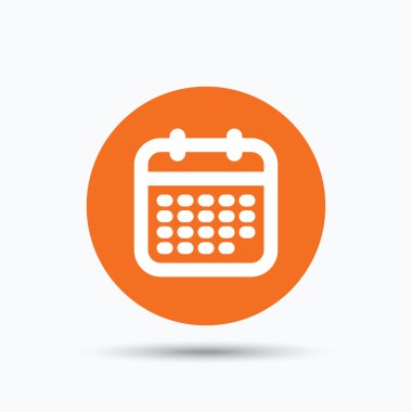 Takvim simgesini. Olaylar uyarı mektubu işareti.