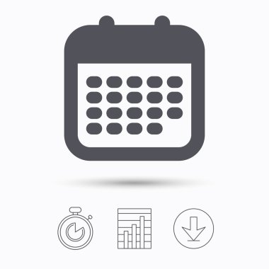 Takvim simgesini. Olaylar uyarı mektubu işareti.