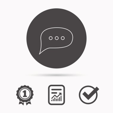 Sohbet simgesi. Yorum mesaj işareti.