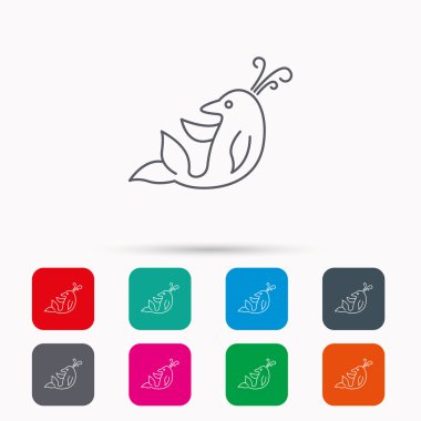 Yunus simgesi. Deniz memeli işareti.