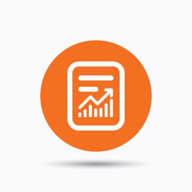 Rapor dosya simgesi. Belge sayfası istatistikleri ile.