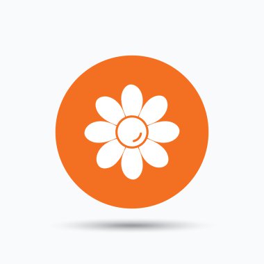 Çiçek simgesi. Çiçekçi bitki yaprakları işareti ile.