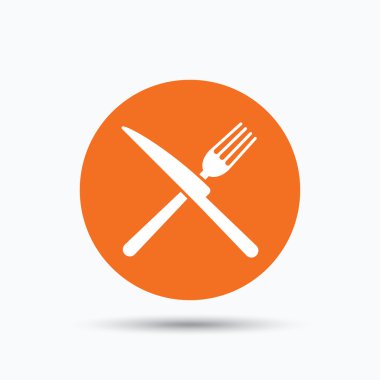 Çatal ve bıçak simgeler. Çatal bıçak takımı işareti.