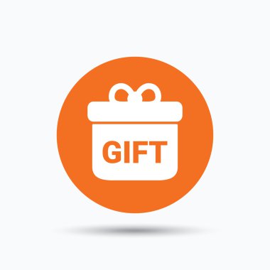 Hediye simgesi. Yay işareti ile mevcut kutusu.