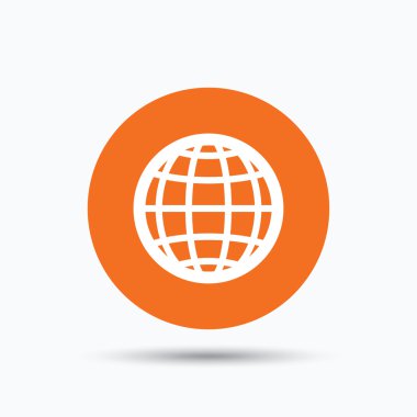 Küre simgesi. Dünya ya da Internet işareti.