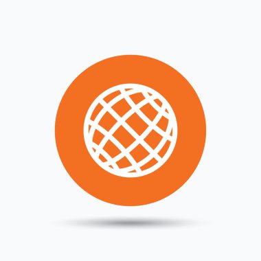 Küre simgesi. Dünya ya da Internet işareti.