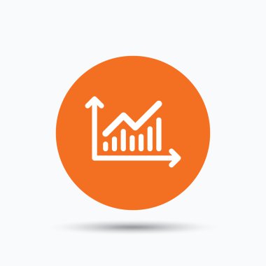 Grafik simgesi. İş analizi işareti grafik.
