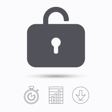 Kilit simgesi. Gizlilik soyunma işareti.