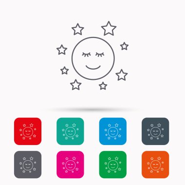 Ay ve yıldız simgesi. Gece ya da uyku işareti.