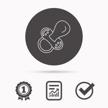 Emzik simgesi. Meme ucu veya dummy işareti.