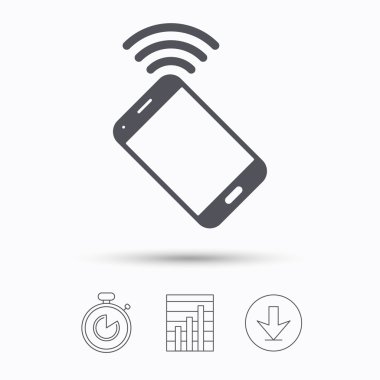 Cep telefonu simgesi. Cep telefonu iletişim.