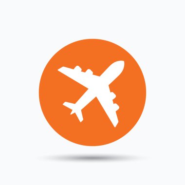 Uçak simgesi. Uçuş taşıma işareti.