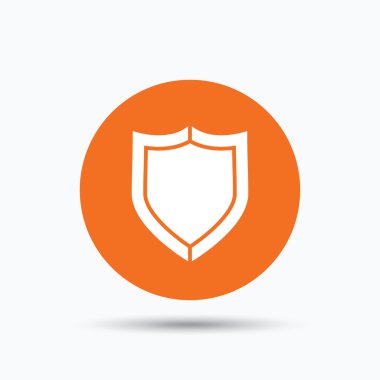 Kalkan koruma simgesi. Savunma ekipman işareti.