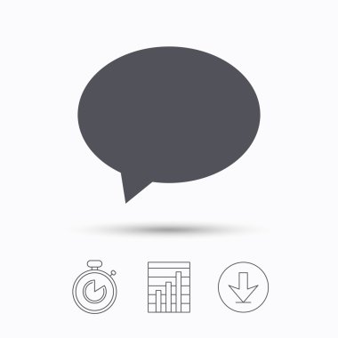 Konuşma balonu simgesinin. Sohbet işareti.