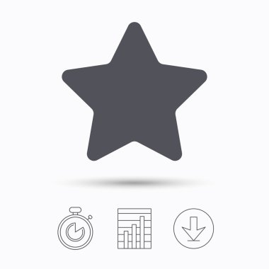 Yıldız simgesi. Sık kullanılan veya en iyi işareti.
